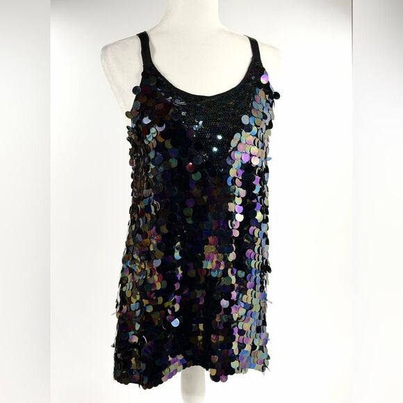 Vanessa Virginia Tops - Anthropologie Vanessa Virginia Black Sequin Tank Tunic – Size S
